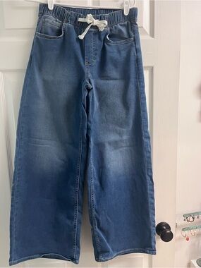 Gap Wide Leg Drawstring Denim Pants